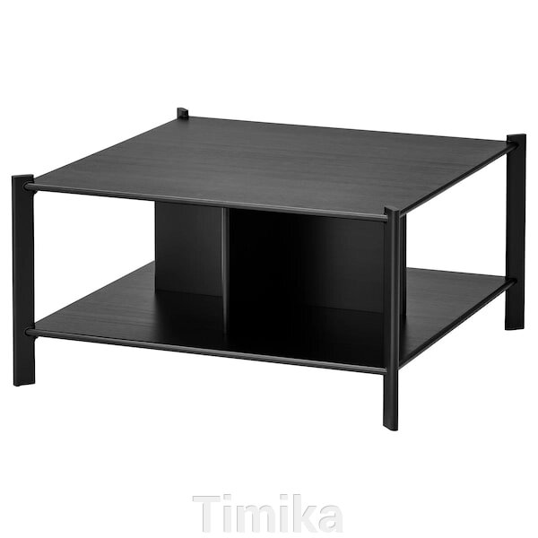 Журнальний столик JÄTTESTA, чорний, 80x80 см від компанії Timika - фото 1