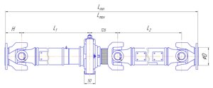 Передача карданна Еталон L = 2500