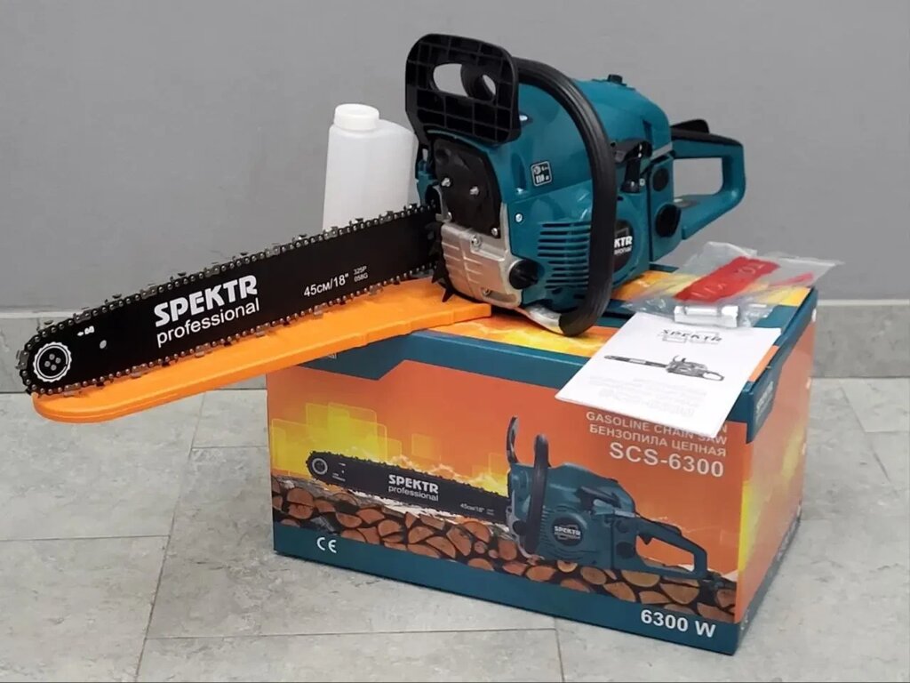 Бензопила Spektr SCS-6300 (2 Шини; 2 Цепи) від компанії Profi Tools - фото 1