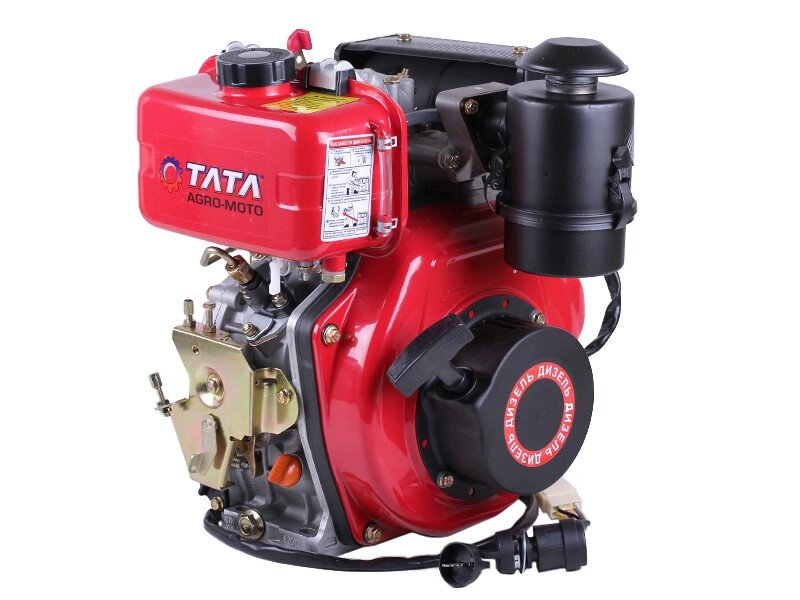 Двигун дизельний з електростартером 173DE ТАТА (з виходом вала під шпону, 20 мм) 5 л. від компанії Profi Tools - фото 1