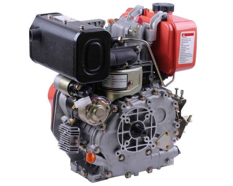 Двигун дизельний з електростартером 178F ТАТА (з виходом вала під шліци, 25 мм) 6 л. від компанії Profi Tools - фото 1