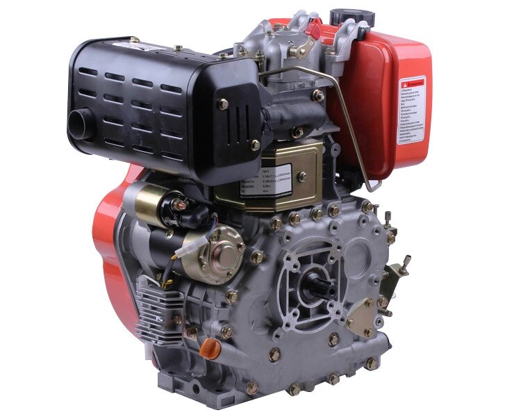 Двигун дизельний з електростартером 186FE ТАТА (з виходом вала під шліци, 25 мм) 9 л. від компанії Profi Tools - фото 1
