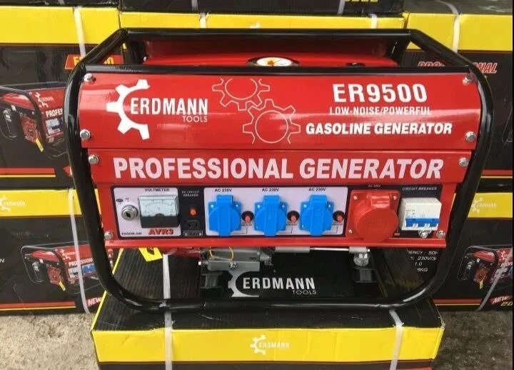 Генератор Erdmann 3-фазний 4,8 кВт бензиновий ER9500W від компанії Profi Tools - фото 1