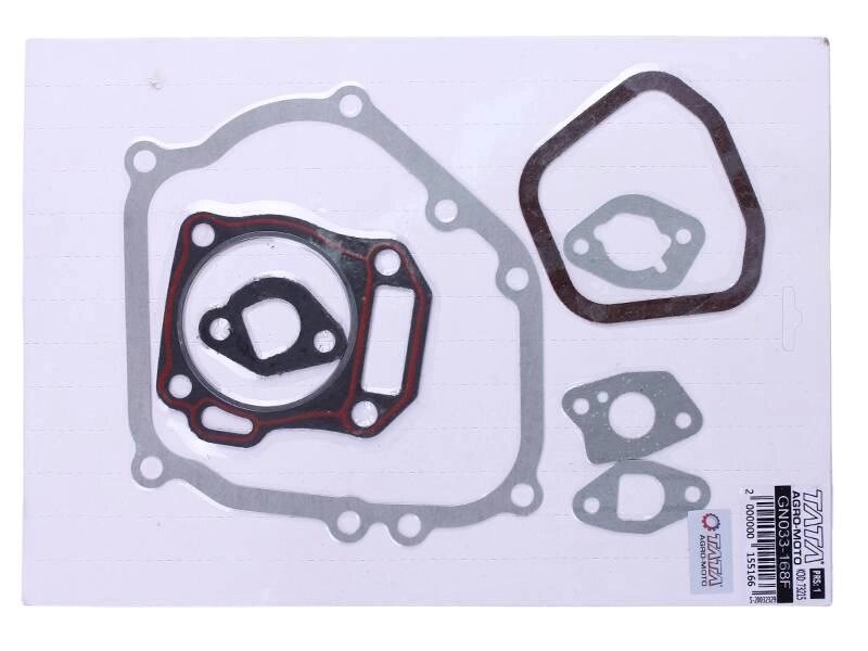 Прокладки двигуна 68 мм ТАТА на бензиновий двигун 168F генератора GN 2-3,5 KW, к-т: 7 шт. від компанії Profi Tools - фото 1