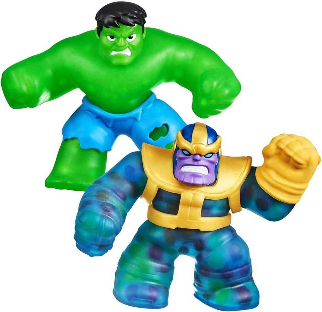 2 шт Goo Jit Zu MARVEL THANOS VS HULK Гуджитсу, Танос, Халк Марвел від компанії Компас - фото 1