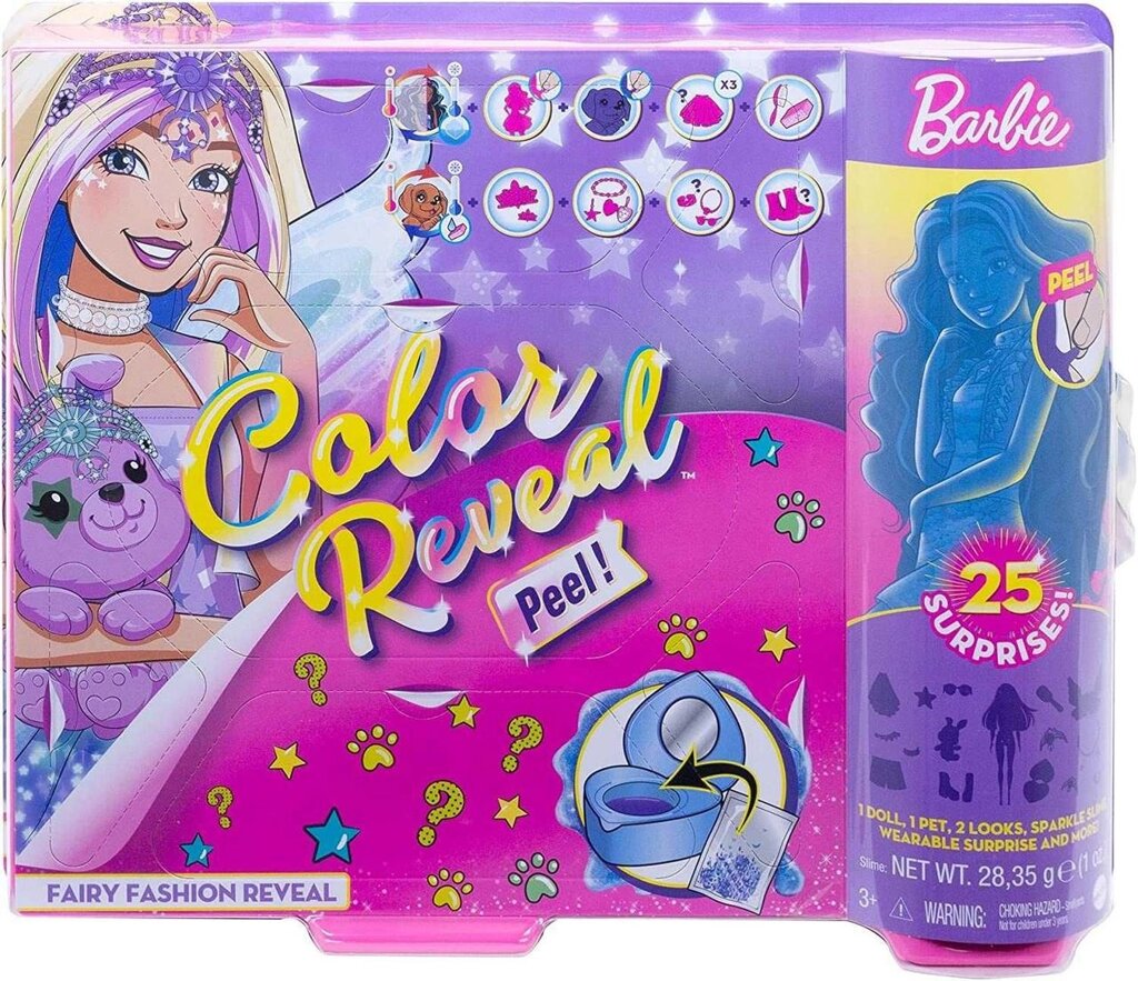 Барбі Кольоровий сюрприз Фея Barbie Color Reveal Peel Fairy GXV94 від компанії Компас - фото 1