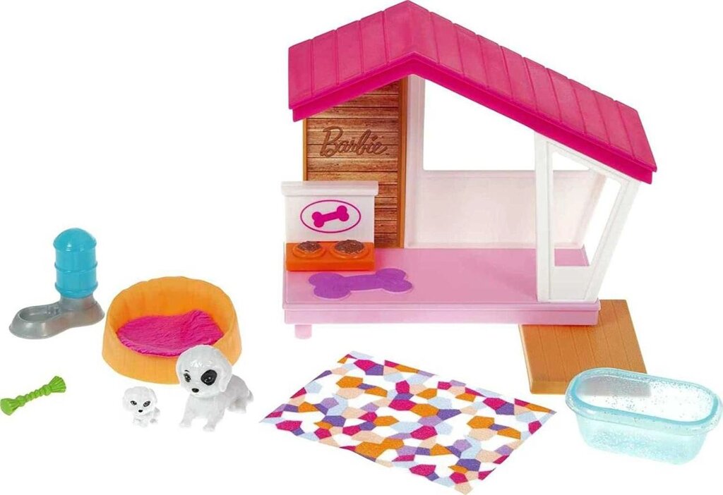 Barbie барбі будиночок для вихованців та цуценята GRG78 puppies doghouse від компанії Компас - фото 1