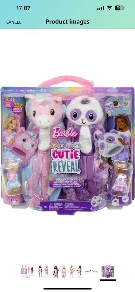 Barbie Cutie Reveal Cozy Cute Tees Slumber Party від компанії Компас - фото 1