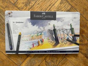 Кольорові олівці Faber-Castell Goldfaber 36 шт. у металевому пеналі