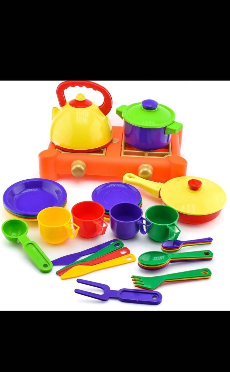 Дитячий ігровий набір посуду від компанії Компас - фото 1