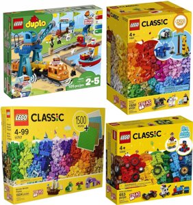 Duplo Вантажний поїзд 10875, LEGO Classic 11717, 11011, 11014