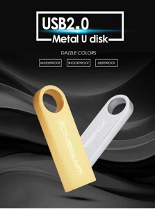 Флешка 32 ГБ USB, 32 Gb flash накопичувач, ЮСБ брелок, металева