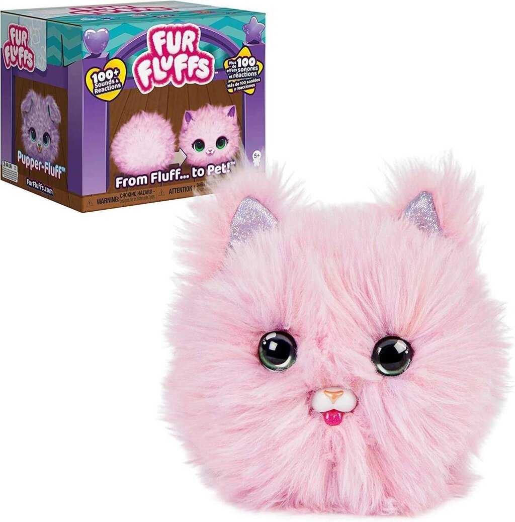 Fur Fluffs, Інтерактивне кошеня Purrn Fluff Kitty 100 звуків і реакцій від компанії Компас - фото 1