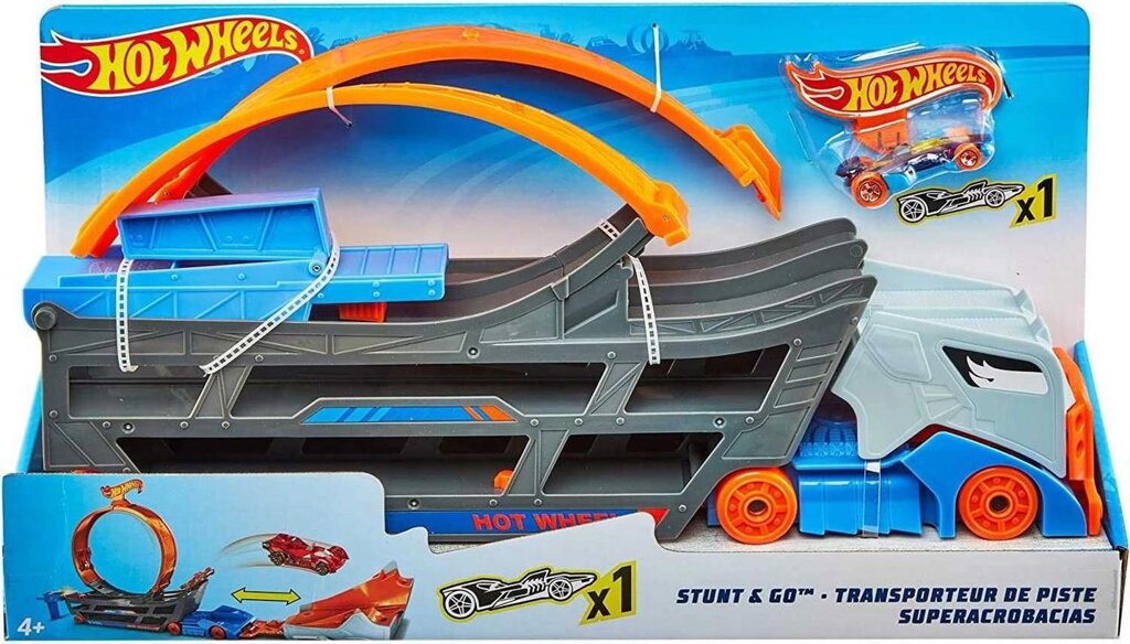 Hot Wheels Stunt and Go — Вантажівка-пускова установка Трюковий автовоз від компанії Компас - фото 1