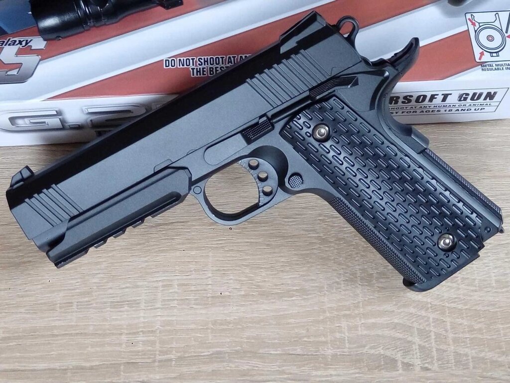 Іграшковий пістолет Colt 1911 Tactical з металу, спринговий дитячий від компанії Компас - фото 1