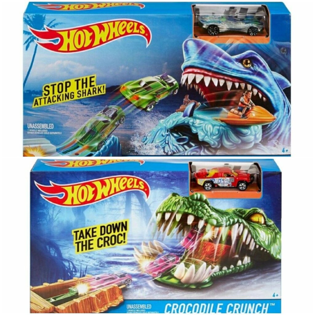 Ігровий набір Hot Wheels - Shark Bait, Crocodile Cruch від компанії Компас - фото 1