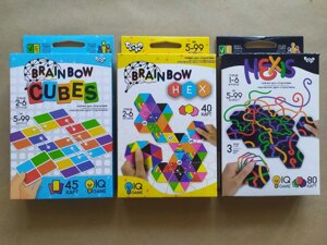 Ігри Danko Toys Brainbow HEX, Brainbow Cubes, Hexis (Укр)