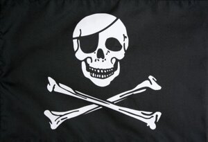 Класичний піратський прапор Веселий Роджер 90*60/150*90 прапор піратів