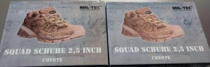 Кросівки Mil-Tec Squad shoes 2.5 inch 12823505 койот оригінал моделі