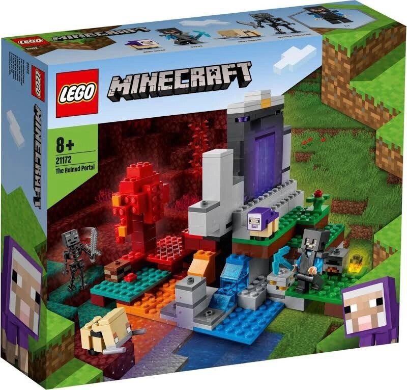 LEGO Minecraft 21172 Зруйнований портал від компанії Компас - фото 1