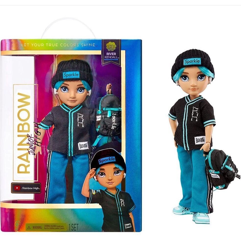 Лялька Rainbow High River Kendall – Teal Boy Fashion Doll від компанії Компас - фото 1