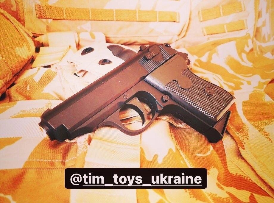 Металевий пістолет тип пм або Walter PPK ZM02 на кулях від компанії Компас - фото 1