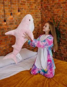 М'яка іграшка метрова акула Ikea Рожева 100см