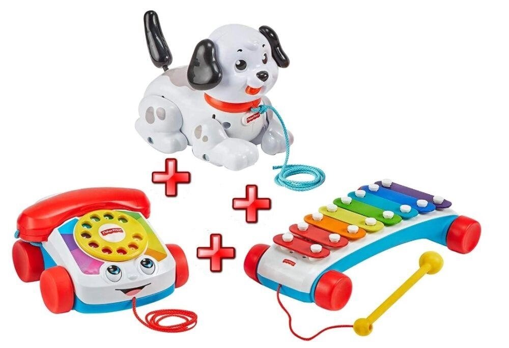 Набір іграшок для малюків Fisher-Price Pull-Along Basics Gift Set від компанії Компас - фото 1