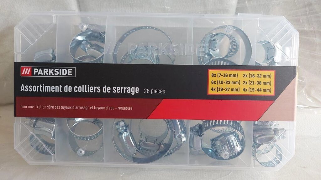 Набір металевих хомутів 26 шт. Parkside HG 00354 E Німеччина від компанії Компас - фото 1