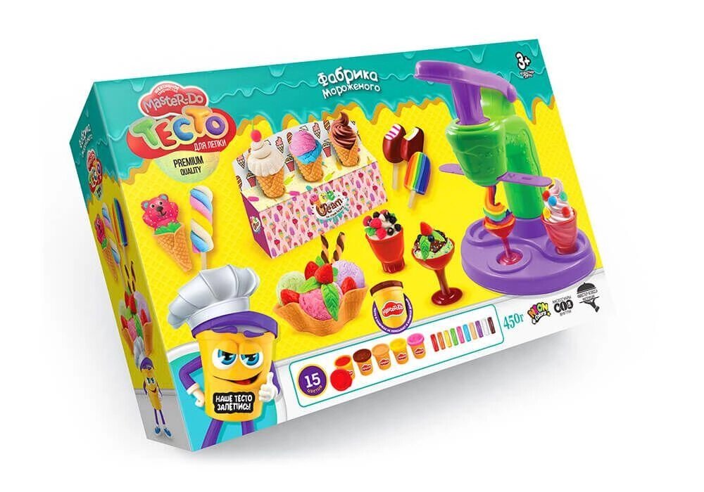 Набір тіста для ліплення ФАБРИКА Морозивного Danko Toys Play Doh Плей дох від компанії Компас - фото 1