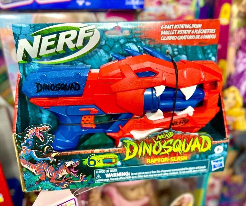 Нерф nerf бластер динозавр dino raptor splash від компанії Компас - фото 1