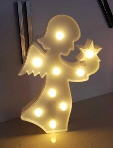 Новорічний нічник скульптура ангел 3D-світлодіод 8LED