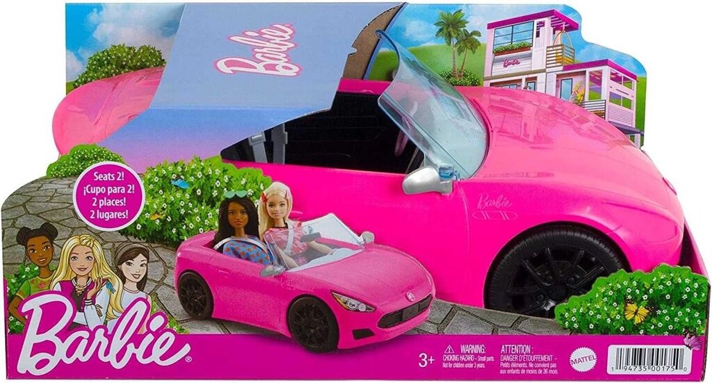 Оригінал Barbie Рожевий кабріолет Барбі. Машина ляльки Барбі від компанії Компас - фото 1