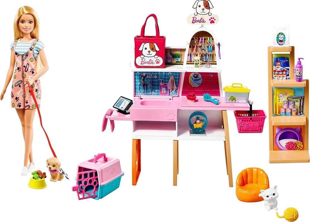 ОРИГІНАЛ! Лялька Барбі Зоомагазин Barbie Doll and Pet Boutique Playset від компанії Компас - фото 1