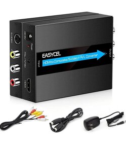 Конвертер EASYCEL HDMI у S-video RCA з кабелями S-video та RCA, адаптер