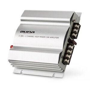 Auna C300.2 2-кан. підсилювач-автомоб 2x200 Вт для музики/2 x 100 Вт RMS