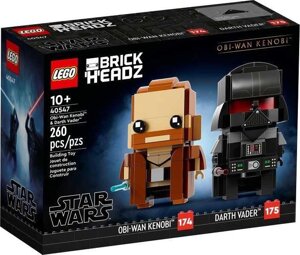 LEGO Star Wars Brickheadz: Obi-Wan Kenobi &amp, Darth Vader (40547)