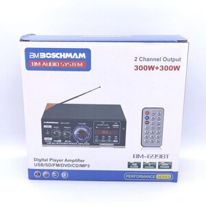 Підсилювач звуку Boschmam BM-699BT Bluetooth+USB 2-канальний