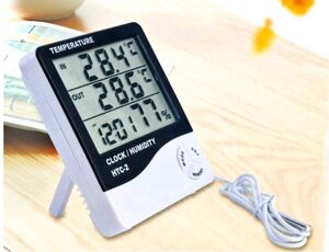 Термометр-гігрометр HTC-2 + виносний датчик температури метеостанція