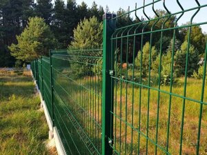 Сітка сітки зелений паркан металу. 3D + монтажний паркан