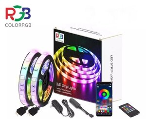 Світлодіодна стрічка 5 м 30 LED 5050 Rgb кольорова Светлодійна гірлянда