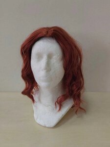 Жіноча синтетична перука 40 см червона шатен