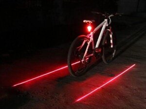 Задній вело габарит 5 LED з лазером на велосипед моргалка ліхтар стоп