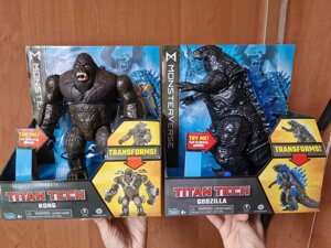 Фігурка Godzilla vs. Kong Titan Tech Годзілла 34931, Конг 34932, 20 см