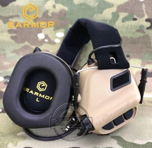 Військові навушники EARMOR M32 KOYOT. В комплекті батарейки DURACELL