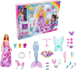 Лялька Барбі Дрімтопія Різдвяний календар 2022 Barbie Dreamtopia