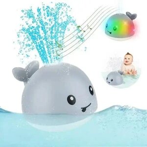Іграшка для купання у ванній кит із фонтаном Сірий