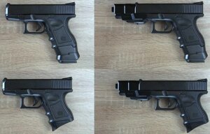 Дитячий пластиковий пістолет 4 в 1 на кульках Glock 26, іграшковий