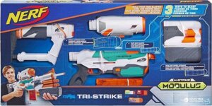 Бластер Hasbro Nerf Модулус Три-Страйк B5577. Новий. Оригінал!