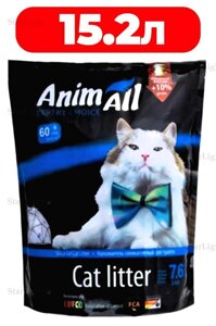 Наповнювач для котячого туалету силикагелевий AnimAll Blue 7.6 Л х 2